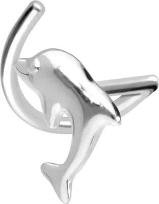 Produktbild von Nasenpiercing, Nasenstecker 14/18 Karat Gold Nasenstecker Spirale DELFIN
