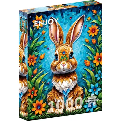 Zdjęcie produktu dla Puzzle 1000 elementów Enjoy – Króliczek w ogrodzie