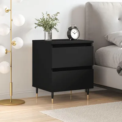 Obrázek produktu pro vidaXL Noční stolek černý 40x35x50 cm Dřevěný materiál