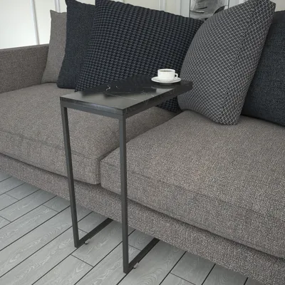 Produktbild von Skye Decor, Callen - Black Marble, Beistelltisch, Schwarz, 100 % MELAMINBESCHICHTETE SPANPLATTEN, 46 x 26 x 62 cm