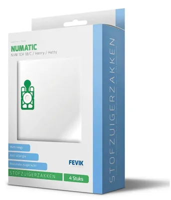 Produktbild von 4 Staubsaugerbeutel Numatic NVM 1CH, für Henry und Hetty