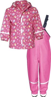 Produktbild von Playshoes Regen-Set Sterne allover, in pink, Größe 128