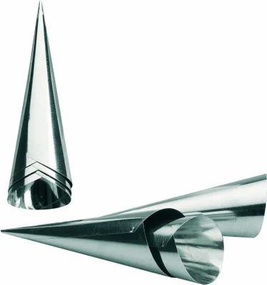 Produktbild von Set mit 6 Ibili-Classic-Kornettformen, Edelstahl, 3,5 x 11 cm, Silber