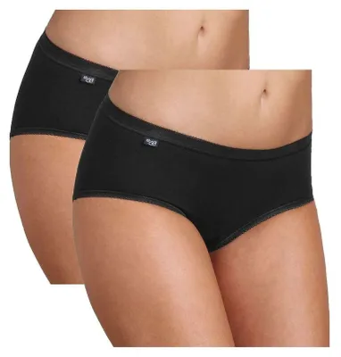 Produktbild von Sloggi Jersey Hüftslip Basic schwarz 2er Pack Gr. 44