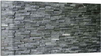 Produktbild von DEQORI Magnettafel Glas 100x50 cm 'Natursteinmauer' beschreibbar Whiteboard