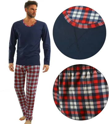 Immagine prodotto di Sesto senso- Pigiama-Waldi - Marineblau - 100 % Baumwolle