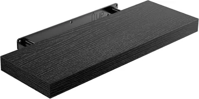 Image de Étagère murale noire, 40x14 cm, capacité de charge de 10 kg, pour salle de bain