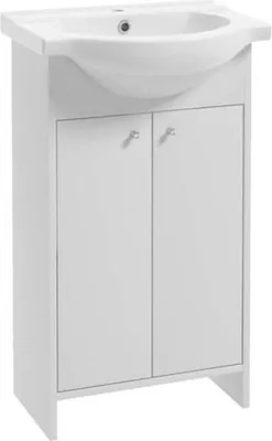 Productafbeelding van Badkamerkast met wastafel, 85x65 cm, vrijstaand, wit, model Diana