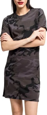 Produktbild von Urban Classics Ladies - Long Jersey Kleid dark camo - XS