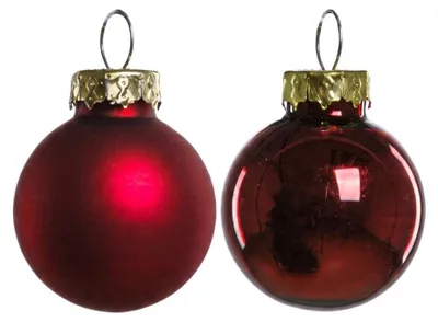 Produktbild von TrendLine Weihnachtskugeln aus Glas Ø 2,5 cm ochsenblut 24 Stück