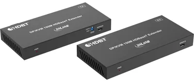 Produktbild von InLine KVM-Extender – DP 4K/60 Hz – HDBaseT – 100 m – Set
