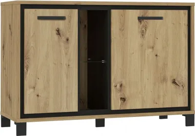 Produktbild von Furniture24 Kommode Trondheim TDHK232L Schrank Wohnzimmerschrak mit 2 Türen