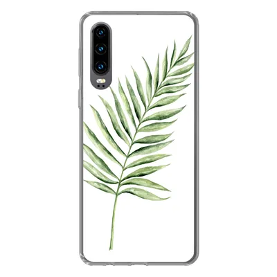 Produktbild von MuchoWow® Handyhülle Schutzhülle Hülle für Huawei P30 Pflanze - Aquarell Silikon Softcase Handy Hülle - Kartenbesitzer