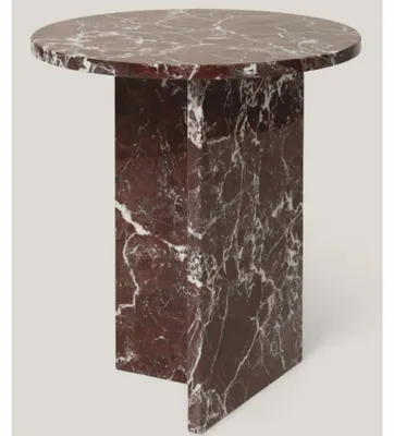 Immagine prodotto di Casa Padrino tavolino in marmo rosso scuro Ø 45 x H. 50 cm - Mobili in marmo