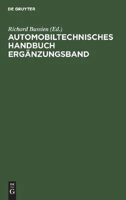Produktbild von Automobiltechnisches Handbuch Ergänzungsband
