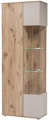 Produktbild von Wohnzimmer Highboard mit 70 cm Breite in Eiche mit Kaschmir, 2 Türen CARRICA-164