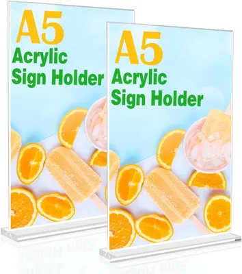 Imagen del producto de Soportes de mesa de acrílico, 2 unidades, transparentes, para fotos y publicidad