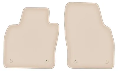 Produktbild von DURBAN Beige Velours-Fußmatten vorne für Volkswagen Polo VI Schrägheck (2017-)