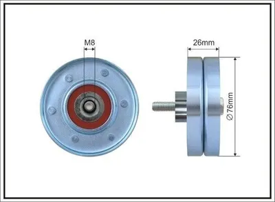 Obrázek produktu pro rolka 76x8x26 metal