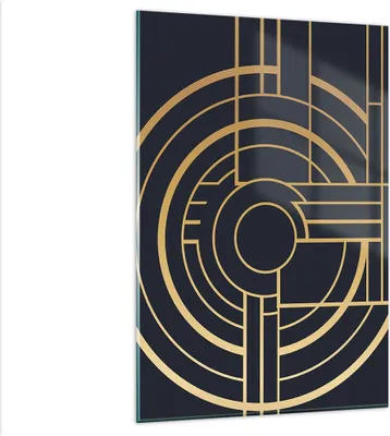 Produktbild von Bilder auf glas - Einteilig - Abstraktion Stück Modern - 80x120cm - Glasbilder - Wandbilder - Bilder - zum Aufhängen bereit - Wanddekoration aus Glas - Glas Bilder - Wandbild auf Glas - GPA80x120-4640