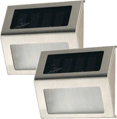 Obrázok produktu pre Tg64419 Halogénová Lampa Solárne Led Nástenné Svietidlo Súmraku Senzor 2Ks Fasádny Panel