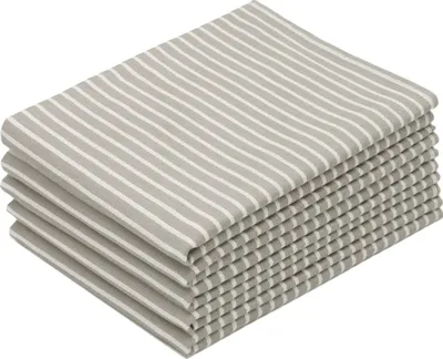 Produktbild von 5er Set Geschirrtücher aus 100% Baumwolle, waschbar bis 60°C, in braun-weiß, Gastronomiequalität