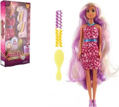 Produktbild von Anlily Kämmpuppe mit langen Haaren aus Kunststoff 28cm mit Zubehör