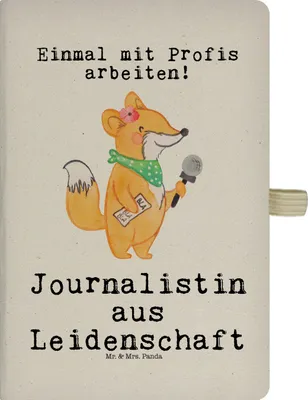 Produktbild von Mr. & Mrs. Panda Journal Journalistin Leidenschaft - Transparent - Geschenk, Adressbuch, Tagebuch, notizbuch a4, Jubiläum, Ausbildung, Witzig, Studium, Lustig, Kladde
