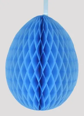 Produktbild von Wabenball Osterei blau 40 cm