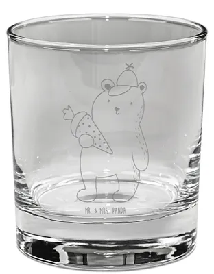 Produktbild von Mr. & Mrs. Panda Whiskyglas Bär Schultüte - Transparent - Geschenk, Whiskeyglas, Scotch Glas, Teddy, Tumbler, Gravur, Einschulung, Motiv, Grundschule, Schulbeginn