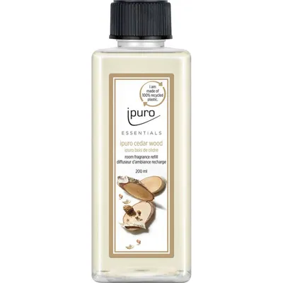 Imagen del producto de ipuro Essentials, esencia de cedro, 200 ml: una fragancia cálida y amaderada con aroma a cedro
