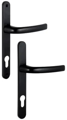 Image de Ensemble sur plaques + béquille carré 8mm entraxe 92mm noir RAL 9005 - SOFI - 5112180022