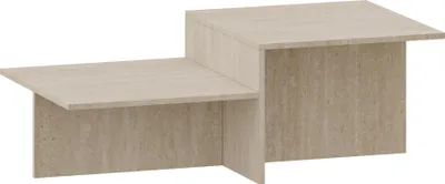 Produktbild von Couchtisch ‘Taniena’ mit doppelter Tischplatte eckig 100 x 55 x 35 cm Travertin