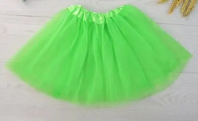 Produktbild von Tütü 30cm 3 Lagen Ballettrock Tüllrock Petticoat Ballettkleid Fasching Karneval Kinder   Hellgrün