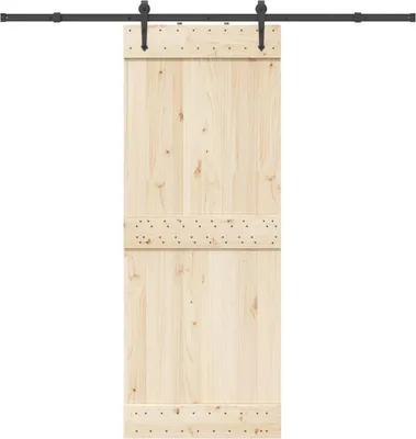 Immagine prodotto di vidaXL Set di accessori per porte scorrevoli 213,5 cm acciaio nero