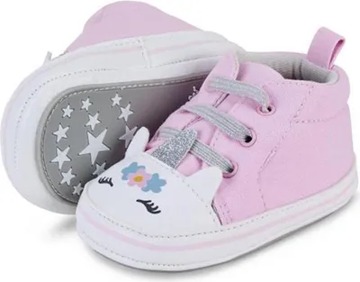 Produktbild von Sterntaler Babyschuh aus Baumwollstoff mit Einhorn-Print Rosa 21/22