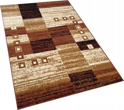 Obrázek produktu pro Geometrický koberec 60x100 cm LUKEN - hnědý