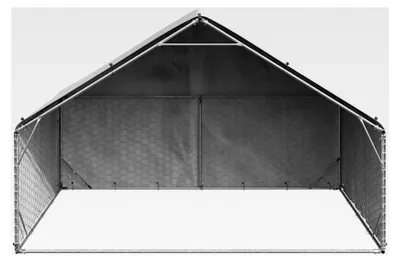 Produktbild von Outdoor-Hundezwinger mit Abdeckung 3x2x1,9 m aus verzinktem Stahl