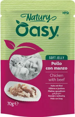 Produktbild von Oasy Soft Jelly Hähnchen mit Rindfleisch 70 g
