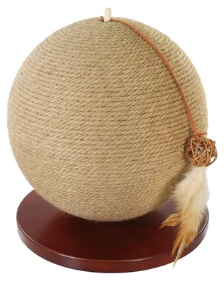Produktbild von Rosewood 40140 Attraktives Kratzspielzeug aus natürlicher Jute, mit Feder, 33 x