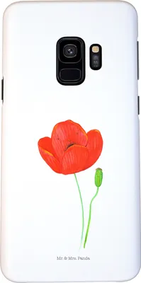 Produktbild von Mr. & Mrs. Panda Samsung Galaxy S9 Handyhülle Blume Mohnblume - Weiß - Geschenk, Mohn, Selbstliebe, Respekt, Handy Schutzhülle, Garten, Case, Cover, Religion, Motivation