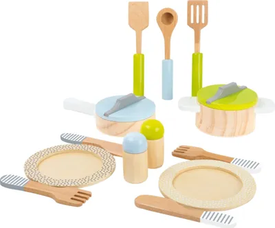 Produktbild von Small Foot Design 11098 Geschirr- und Topfset Kinderküche, 15-teilig (1 Set)