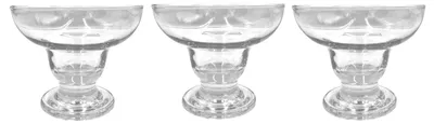 Image de lot de 3 coupes à glace en verre transparent Coupe à dessert Coupe à dessert