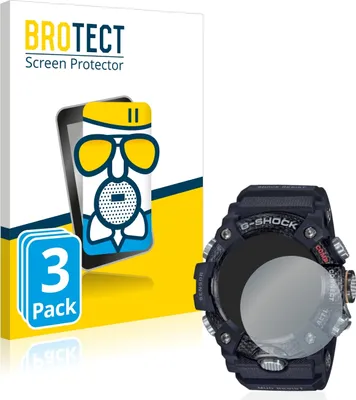 Produktbild von 3x BROTECT Entspiegelungs Schutzglas für Casio G-Shock Mudmaster GG-B100-1AER Schutzfolie Panzer Folie Glas Display Schutz matt