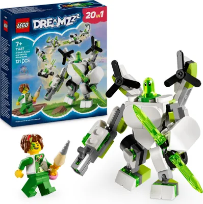 Produktbild von LEGO DREAMZzz Z-Blob's Roboter- und Fahrzeugabenteuer, 20-in-1 Spielzeug-Mech, für Mädchen und Jungen, Kinder ab 7 Jahren, Fantasy-Spielset mit der Minifigur Mateo, 20 Versionen von Z-Blob 71487