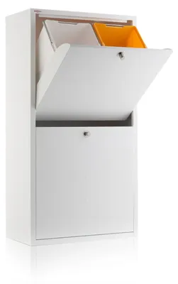 Image de DON HIERRO - Système de tri des déchets à 4 compartiments, 80 L, blanc EMI