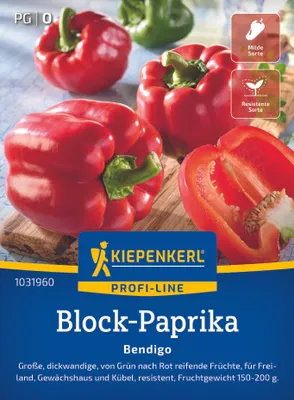 Produktbild von Kiepenkerl Blockpaprikasamen Bendigo F1 Capsicum annuum 7 Pflanzen