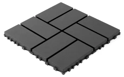 Productafbeelding van Kunststof vloertegels, 44 stuks, 30x30 cm (12x12 inch), waterdicht, weerbestendig, geschikt voor binnen- en buitengebruik, terras, balkon. Donkergrijs