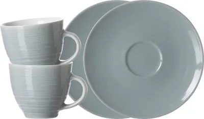 Produktbild von Ritzenhoff & Breker Suomi Espressotasse mit Untertasse 90 ml 2er Set - Blau