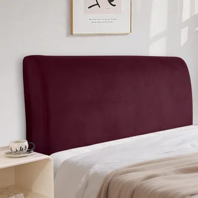 Obrázek produktu pro Potah na čelo postele, samet, vínová barva, 150 cm (vhodné pro postele o šířce 140-165 cm), lze prát